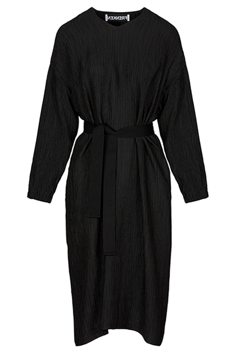 GATHER DRESS BLACK 1