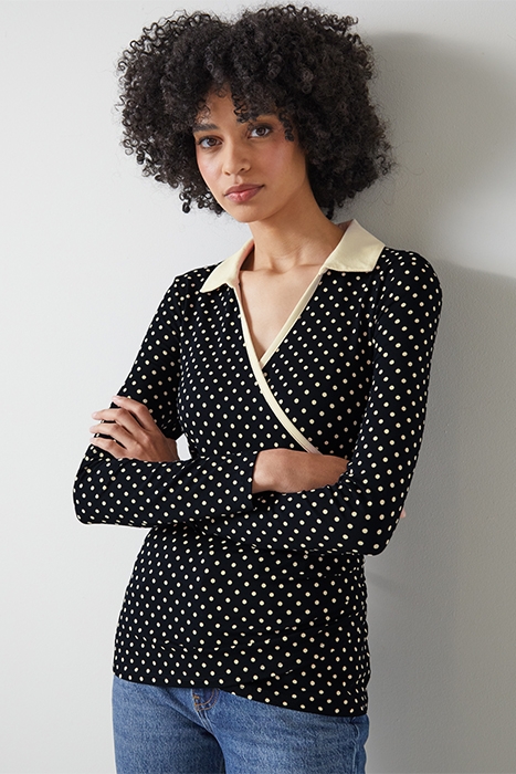 SASKIA BLOUS NAVY/IVORY 3