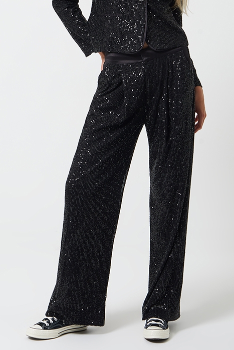 ALINDAVA SEQUIN SUIT TROUSER BLACK 1