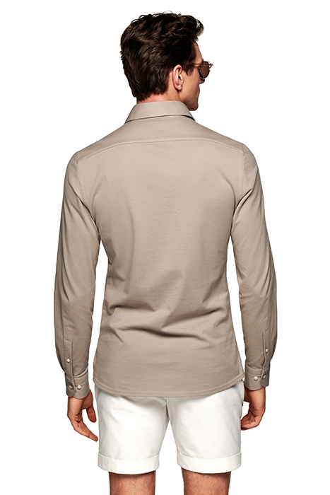 LIGHT BROWN EXTRA SLIM FIT POPOVER 2
