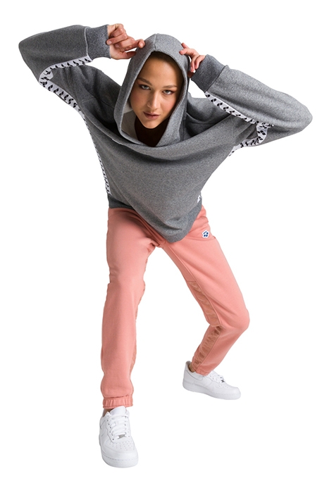 HOODIE TEAM DARK GREY MELANGE WHITE BL 5