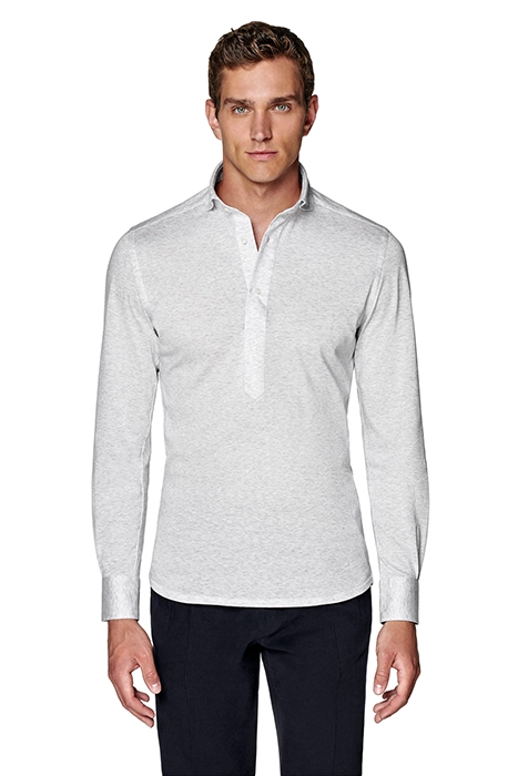LIGHT GREY EXTRA SLIM FIT POPOVER 1