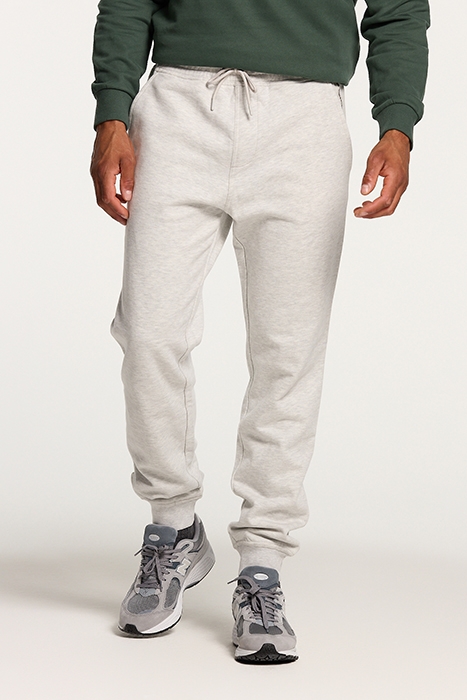 MEN REGULAR JOGGERS LIGHT GREY MELANGE 2