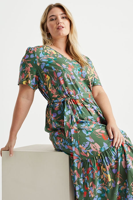 DRESS MID LENGTH DARK GREEN 4