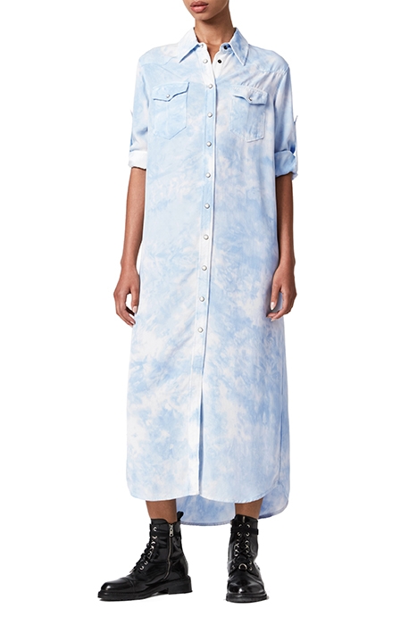 ALIZA TIE DYE DRESS SKY BLUE 1