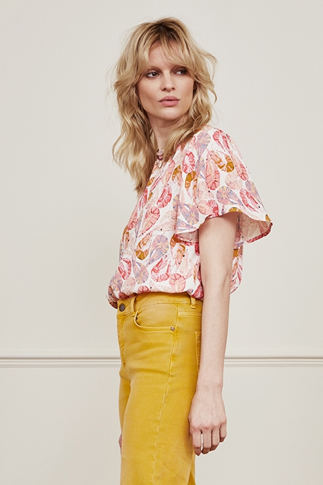 ELLE TOP CREAM WHITE/PINK BER 5