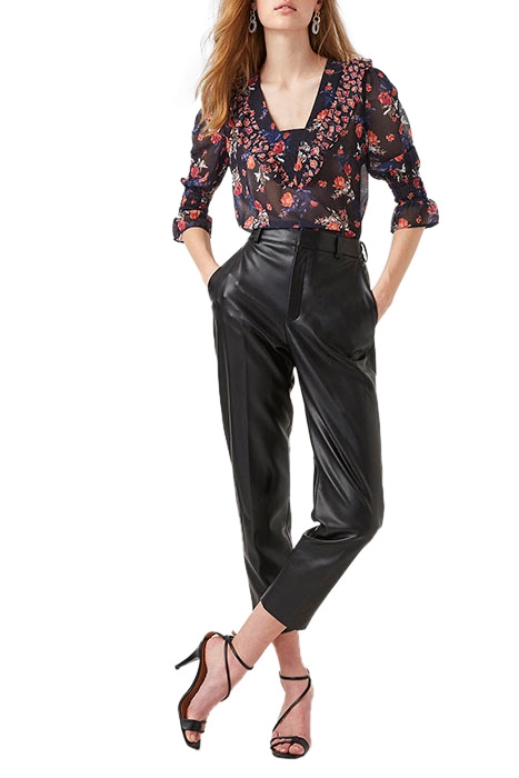 CROLENDA PU TAPERED SUIT TRSR BLACK 1