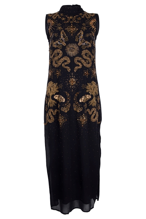 HARPER EMB DRESS BLACK 1