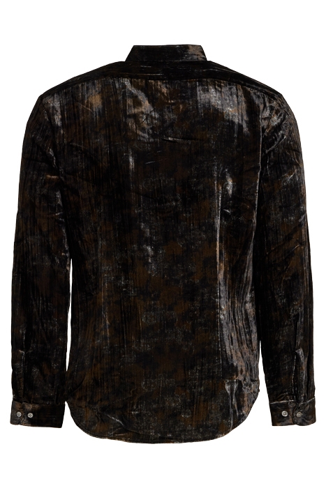 SLIM FIT SHIRT WITH PIPING DETAIL BAND COLLAR, BAC LICORICE 2