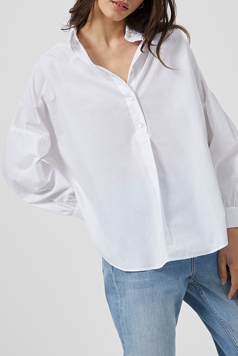 CARDIA ORGANIC POPOVER SHIRT LINEN WHITE 3