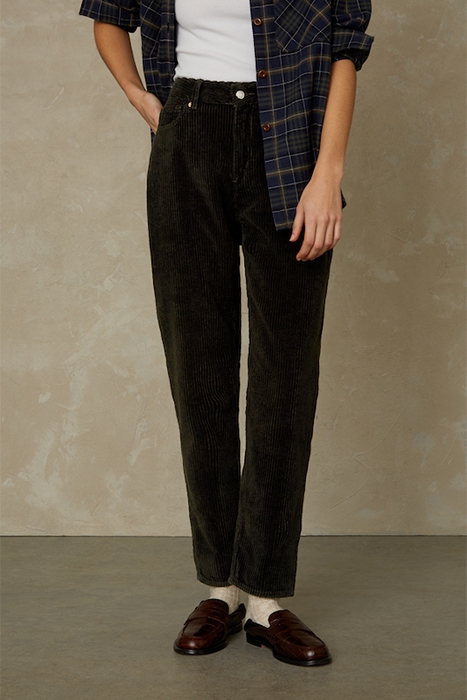 CAROLINE CROPPED DEEP FOREST CORD 1