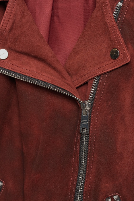 SUEDE DALBY BIKER GARNET RED 5