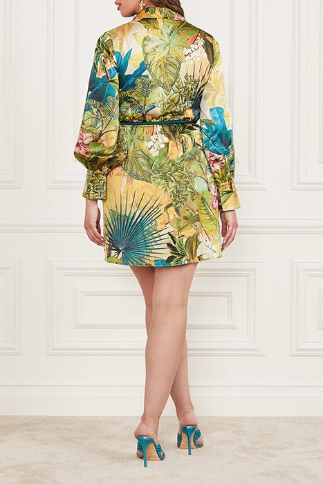 PETRA DRESS SOLID SANCTUARY PRINT 3