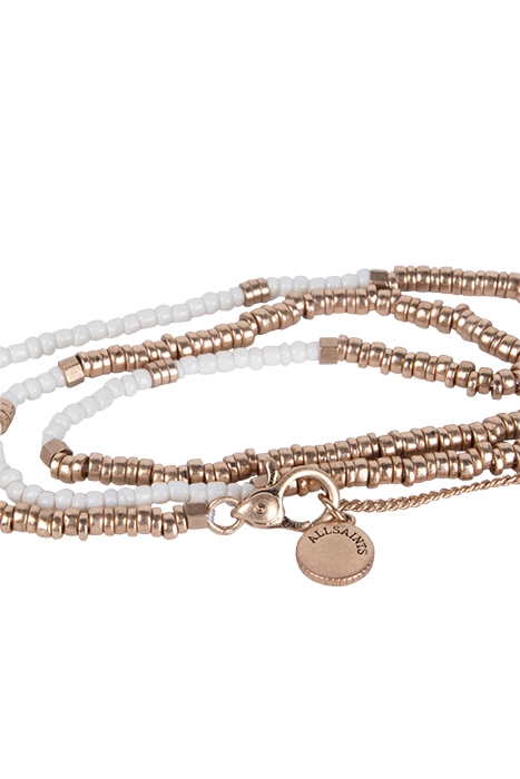 AMELIE BEAD S NCKLCE WARM BRASS/CREAM 3