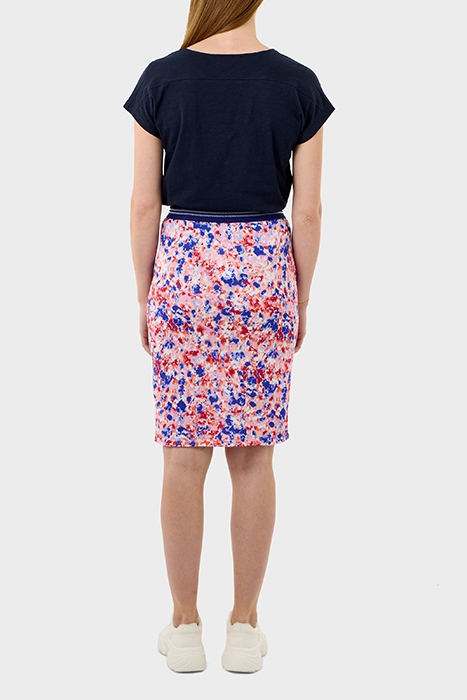 MIDI A-LIJN BLOEMENPRINT ROK MET ELASTISCHE BAND RED BUD 4