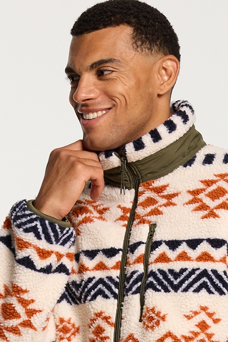 FLEECE JACKET PRINTED TORTILLA WHITE 5