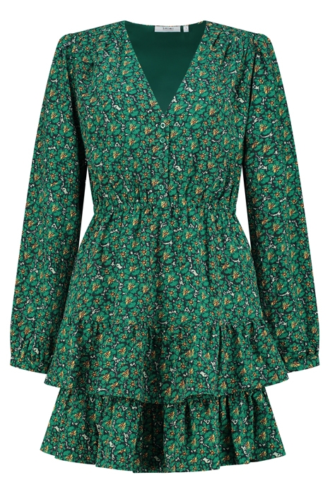 TARIJA DRESS POPPY FLOWER RAIN GREEN FLOWER 6