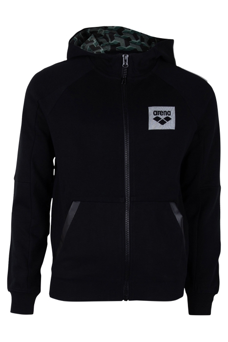MAN HOODIE FULL ZIP BLACK 1