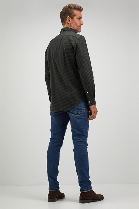 FLANNEL GINGHAM SHIRT NAVY 3