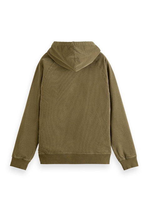 SOFT CORDUROY HOODIE KHAKI 2