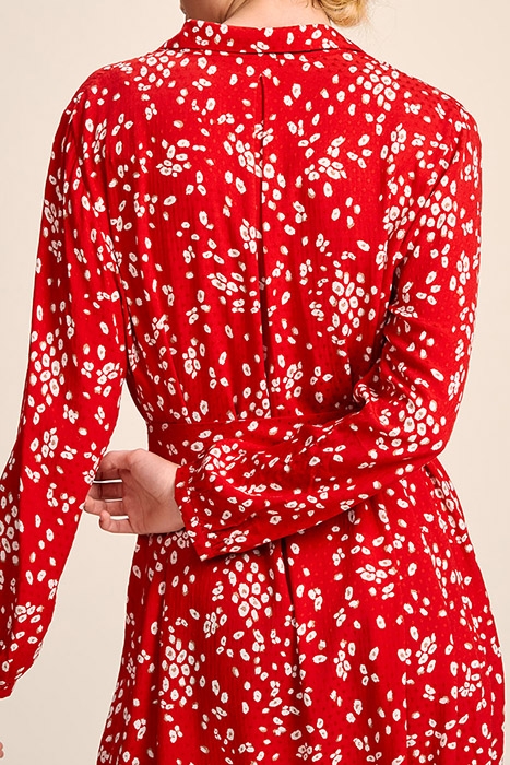 REGATE - CHERRY MIDI SHIRT DRESS WITH ABSTRACT FLORAL PRINT 5