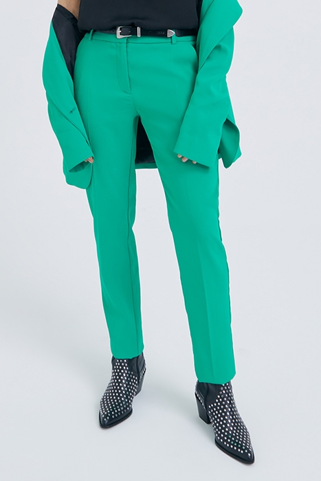 GREEN HIGH-WAIST STRAIGHT TROUSERS 1