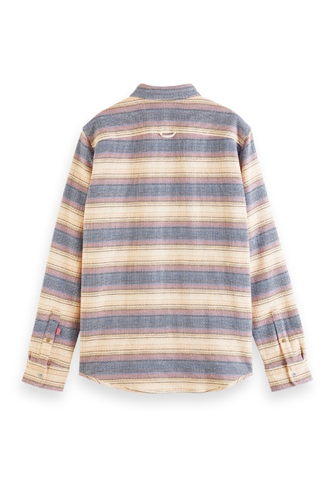 REGULAR-FIT BASKET WEAVE GRADIENT STRIPE SHIRT COMBO A 2