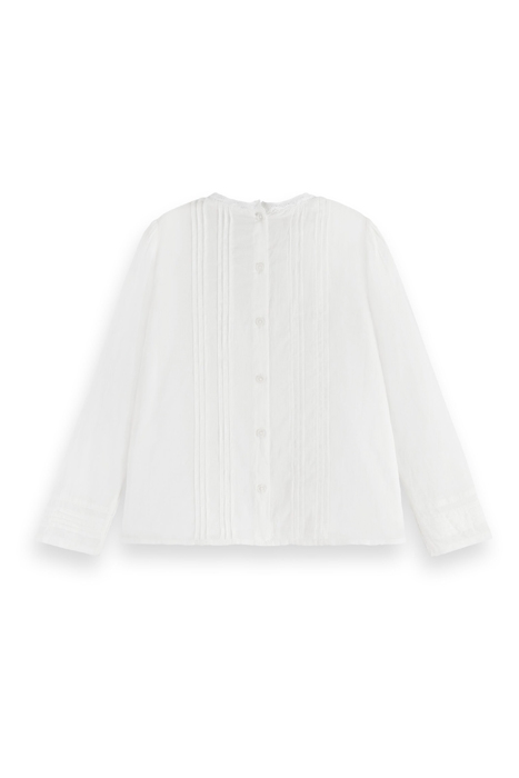 DELICATE LACE DETAIL LONG-SLEEVED TOP OFF WHITE 2