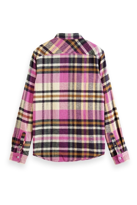 REGULAR-FIT CHECKED BRUSHED FLANNEL SHIRT COMBO A 2