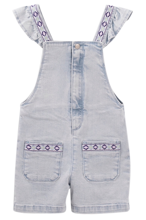 GIRLS’ DENIM SHORT DUNGAREES & WHITE T-SHIRT OUTFIT 5