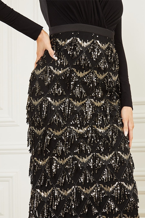 ABBY LONG DRESS JET BLACK 5