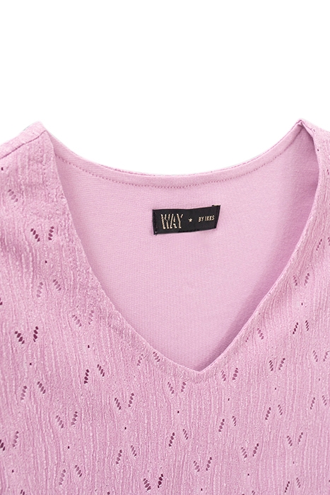 GIRLS’ VIOLET OPENWORK DECORATIVE LACE TOP 3