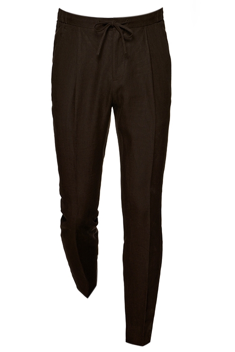 DARK BROWN DRAWSTRING AMES TROUSERS DARK BROWN 7