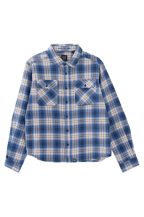 BOYS' BLUE CHECK SHIRT WITH DETACHABLE HOOD 3