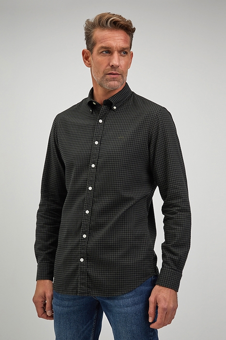 FLANNEL GINGHAM SHIRT PINE GREEN 1