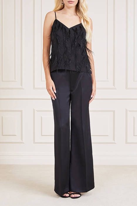 MELODY FEATHER CAMI JET BLACK A996 3