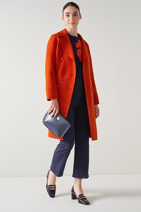 GRETA DOUBLE BREASTED COAT ORANGE 5