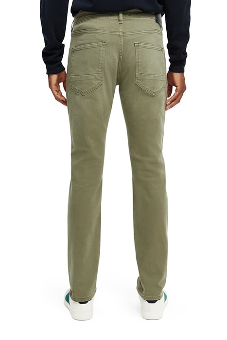 SKIM SKINNY JEANS — GARMENT DYED COLOURS MILITARY GREEN 4