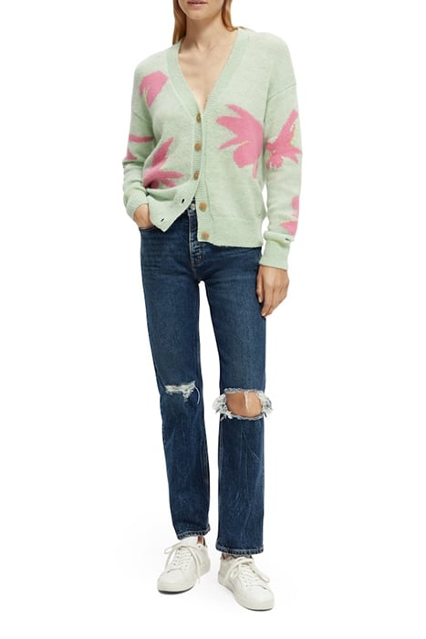 INTARSIA BOXY-FIT CARDIGAN COMBO A 5