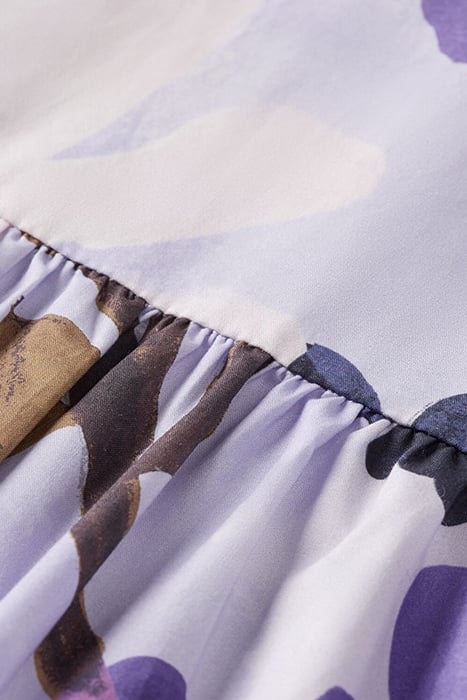 ALL-OVER PRINTED SHORT-SLEEVED DRESS PAINTERS FLOWER 3