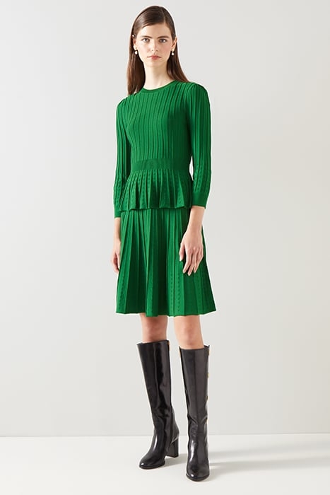 SUSANNAH MINI SKIRT DARK GREEN 1