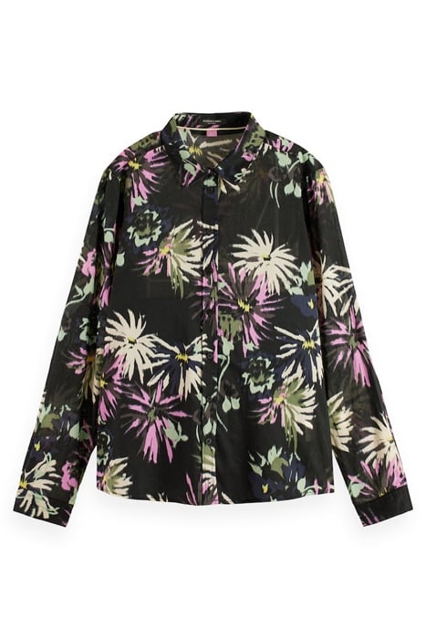 PRINTED REGULAR FIT SHIRT ASTER BLACK 1