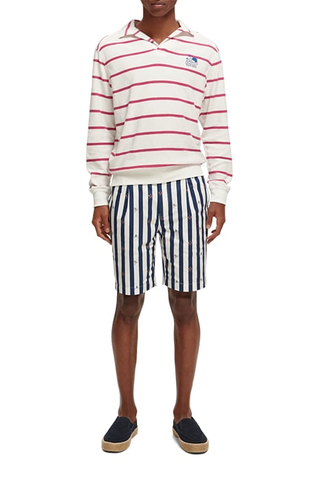 BLAKE- STRIPED COTTON OXFORD BERMUDA SHORT TENNIS MINI 6