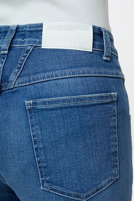 WOMEN PEDAL PUSHER JEANS MID BLUE 6