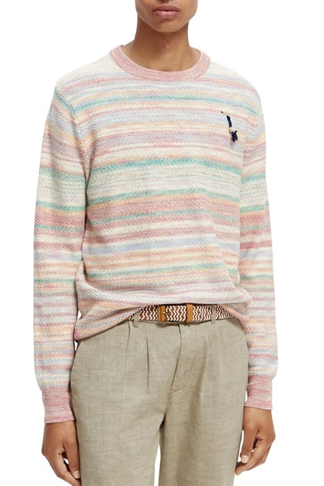 STRUCTURED KNIT SPACE-DYE CREWNECK PULLOVER COMBO A 3