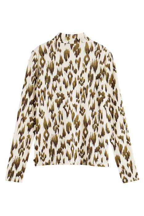 ALL-OVER PRINT SLIM-FIT LONG SLEEVE T-SHIRT BRUSHED IKAT KHA 2