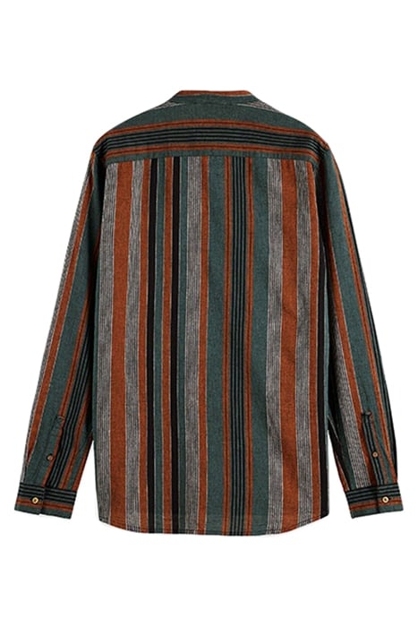 COTTON LINEN BLEND KAFTAN IN CHECKS AND STRIPES GREY/MULTI S 2