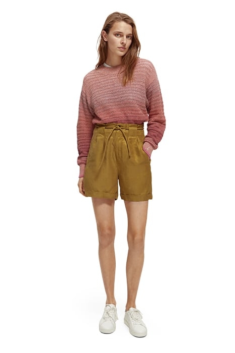 HIGH RISE BELTED SHORTS COCONUT SHELL 6