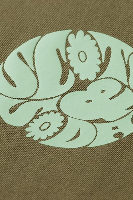 REGULAR FIT T-SHIRT IN ORGANIC COTTON OLIVE GREEN 3