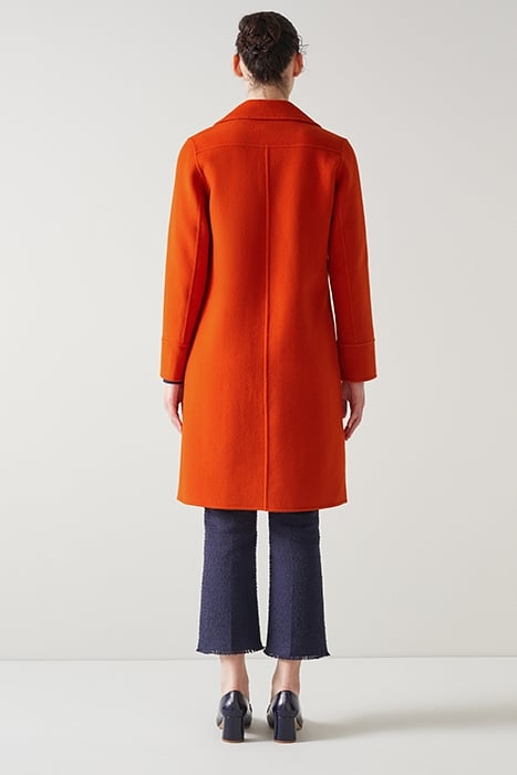 GRETA DOUBLE BREASTED COAT ORANGE 3